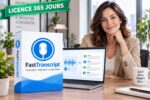 FastTranscript licence 365 jours – logiciel de transcription audio locale avec diarisation et compte rendu