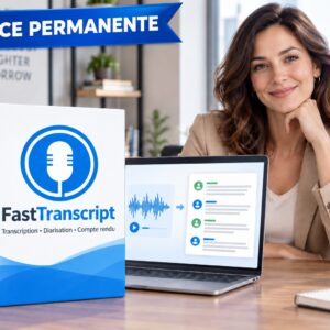 FastTranscript licence permanente – logiciel de transcription audio locale sans abonnement